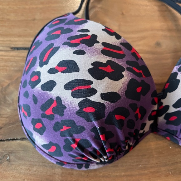 Ocean Core Black and Purple Leopard Bikini Small - Picture 2 of 5